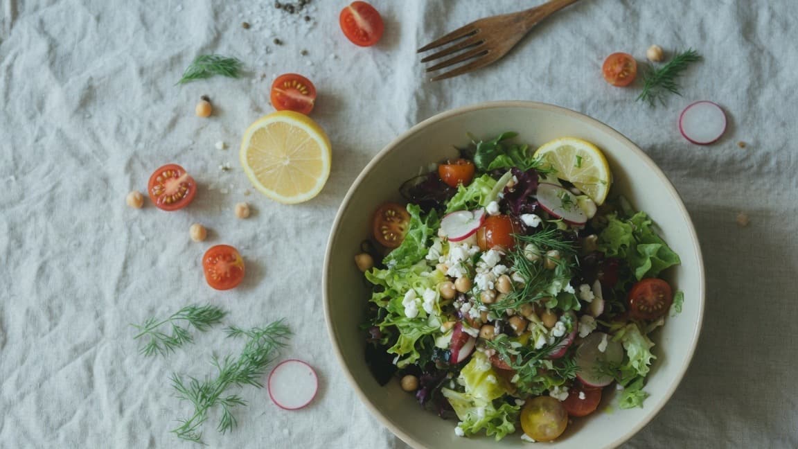 Illustrative food photograph with a freshly prepared dish
