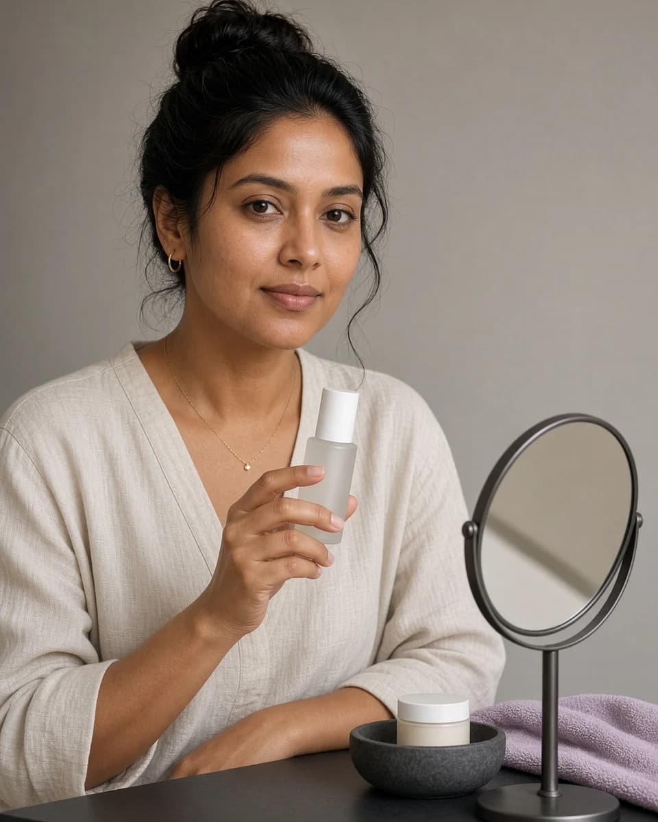 Illustrative beauty and skincare content concept